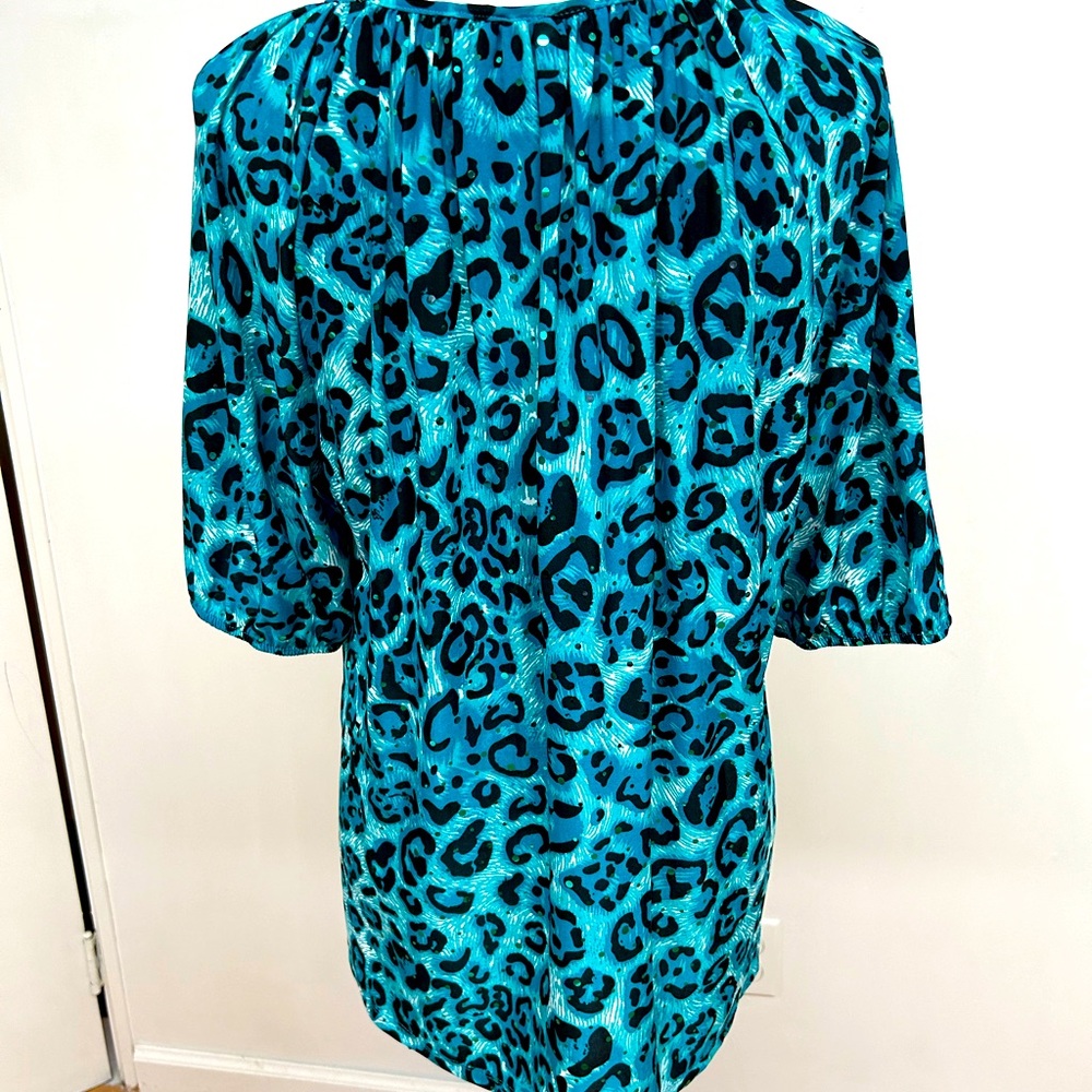 NWOT. Rebecca Malone Sequined Blouse Size XL - Picture 2 of 8